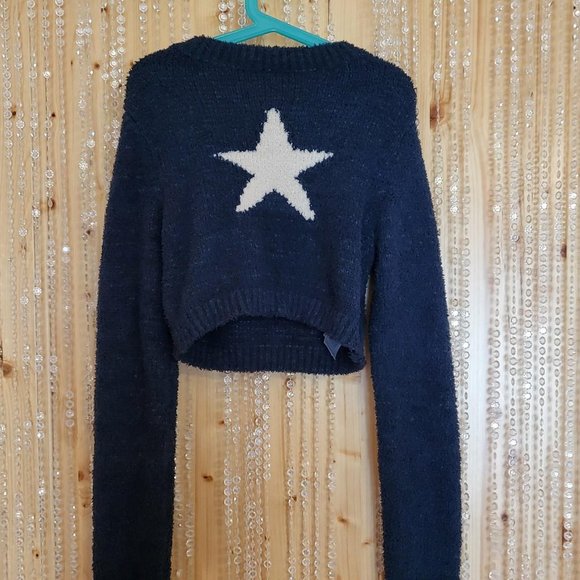 Sweaters - Women's White and Blue Jumper